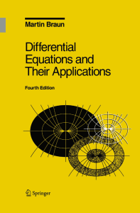 Differential Equations and Their Applications - Martin Braun, 4th ed. 1993 - 978-1-4612-4360-1