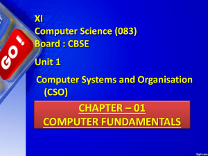 Chapter 1 Computer  Fundamentals (XI) (1)