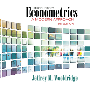计量经济学导论 伍德里奇（英文版）Introductory Econometrics A Modern Approach  Wooldridge  Jeffrey