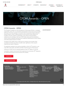 2018 CFDM Travel Award details