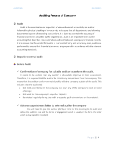 Auditing 6th Semester