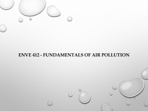 Chapter 1 - Introduction to air polution New