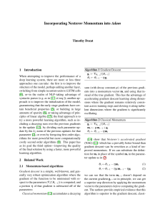 [Dozat] Incorporating Nesterov Momentum into Adam (review of gradient methods)