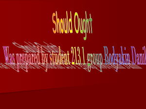 Should and ought