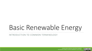 3 Basic Renewable Energy