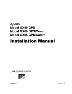 Apollo GX50/60/65 GPS/Comm Installation Manual