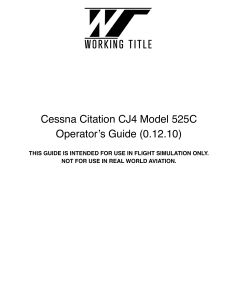 CJ4 Manual Working Title