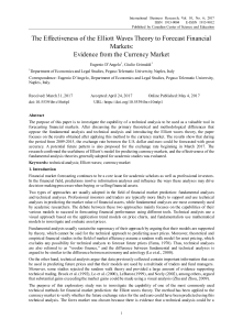 The Effectiveness of the Elliott Waves Theory to F