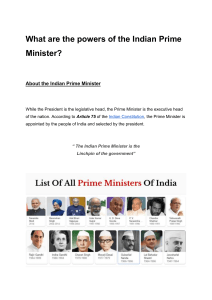 What are the powers of the Indian Prime Minister