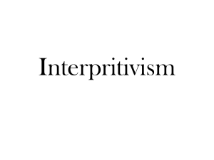 Interpritivism
