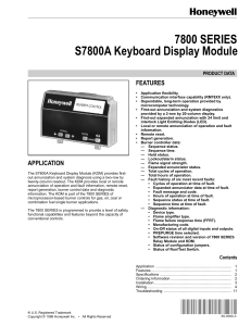 Display Honeywell S7800