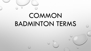 PE3 3RD WEEK Common badminton terms [Autosaved]