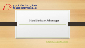 Hand Sanitizer Advantages