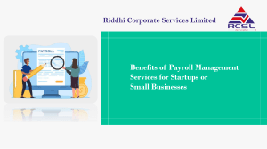 Benefits of Payroll Management Services for Startups or Small Businesses