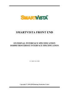 SmartVista ISO-8583 Host2Host Interface Specification