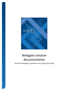 SmartVista Webgate Product Documentation installation