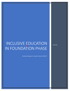 Inclusive Education in Foundation Phase Study Guide