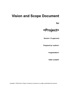 vision and scope