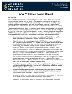 APA7 Basics Manual