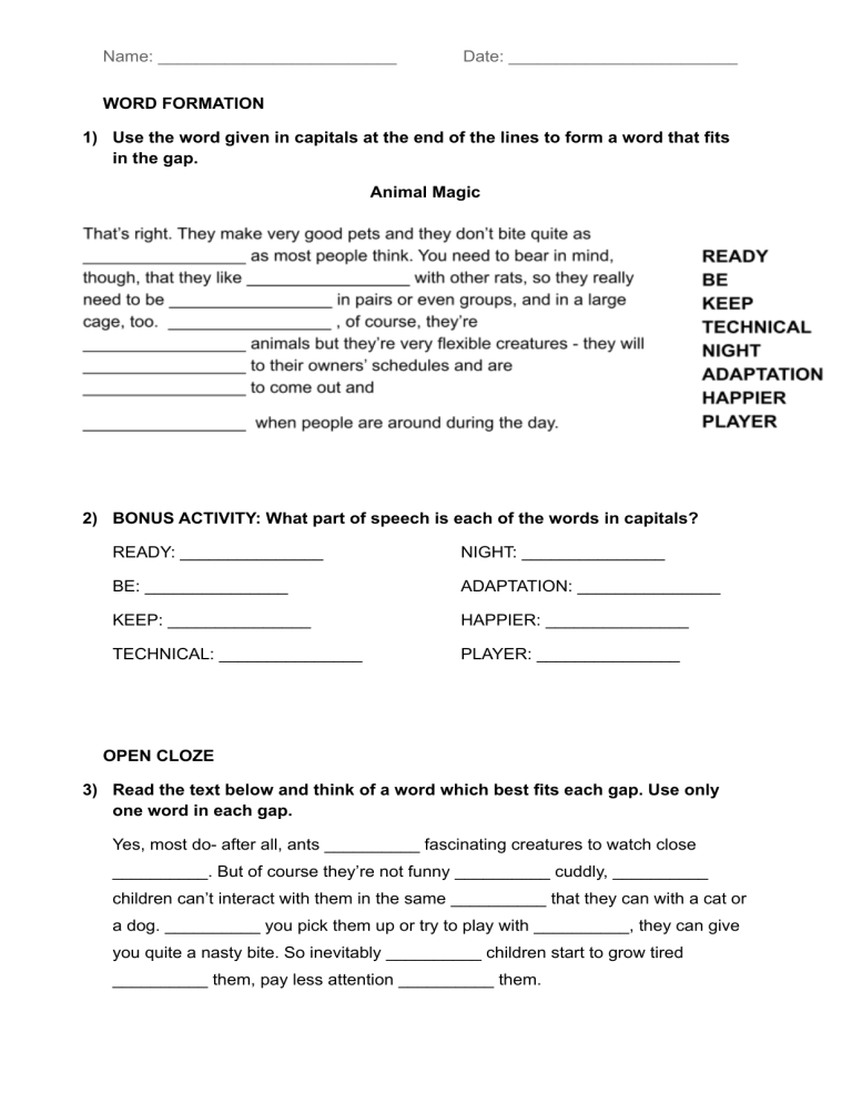 word-formation-exercise