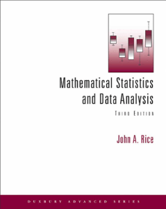 [Duxbury Advanced] John A. Rice - Mathematical Statistics and Data Analysis 3ed
