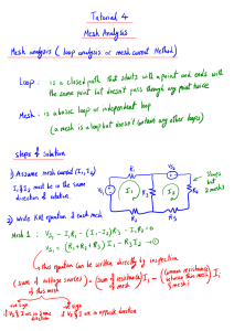 Circuits Tutorial 4 Mesh Analysis