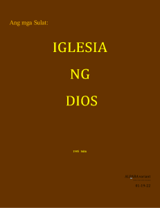 Ang mga Sulat-IGLESIA ng DIOS kay Kristo Hesus- Tagalog Filipino Philippines Bible Biblia 11MB