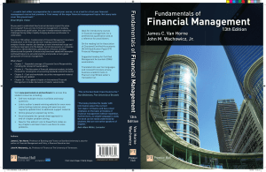 Van Horne's Fundamentals of Financial Management