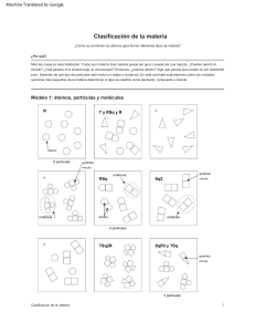 Classification of Matter-Spanish