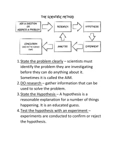 the scientific method notes