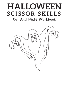 halloween scissor skills activity book