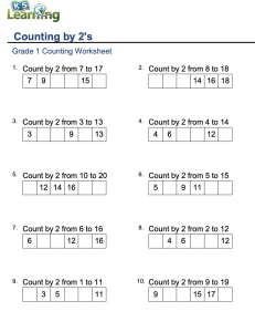 skip counting