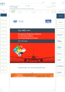 Doc 9481. Edition 20212022. Emergency Response Guidance for Aircraft Incidents Involving Dangerous Goods   Aerostandard
