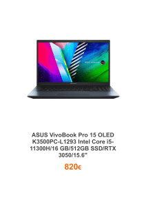ASUS VivoBook Pro 15 OLED K3500PC