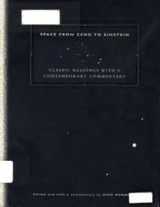 Space from Zeno to Einstein (Nick Huggett, Edited by)