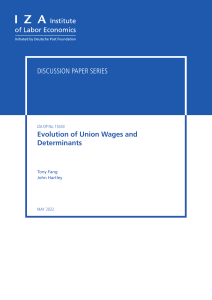 Evolution of Union Wages and Determinants