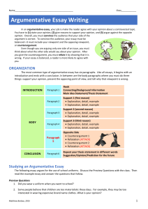 argumentative essay worksheets 5