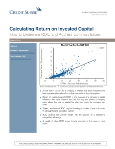 Calculating Return on Invested Capital