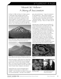 Mount St. Helens - Story of Succession