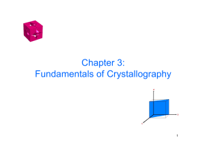 Ch3-Fundamentals of Crystallography