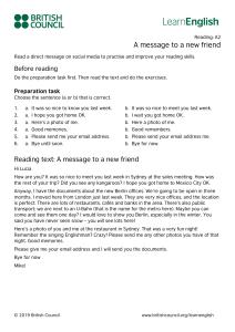 LearnEnglish-Reading-A2-A-message-to-a-new-friend