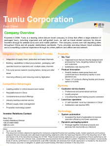 Tuniu Factsheet 2022Q2