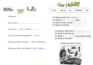 Happy Holiday brochure (English lesson)