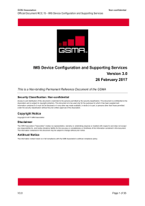 IMS Device Configuration & Supporting Services - GSMA Official Doc