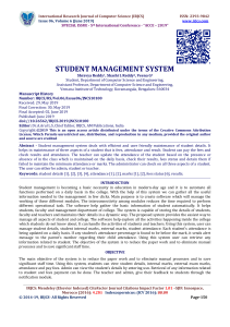 STUDENT MANAGEMENT SYSTEM