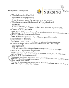 ICU Psychosis Learning Guide