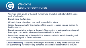 Lecture room rules