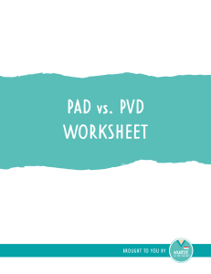 PAD vs PVD worksheet