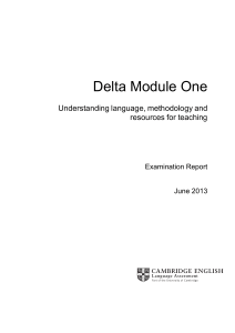 DELTA report 2013 June