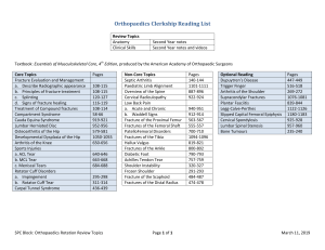 orthopaedics reading list